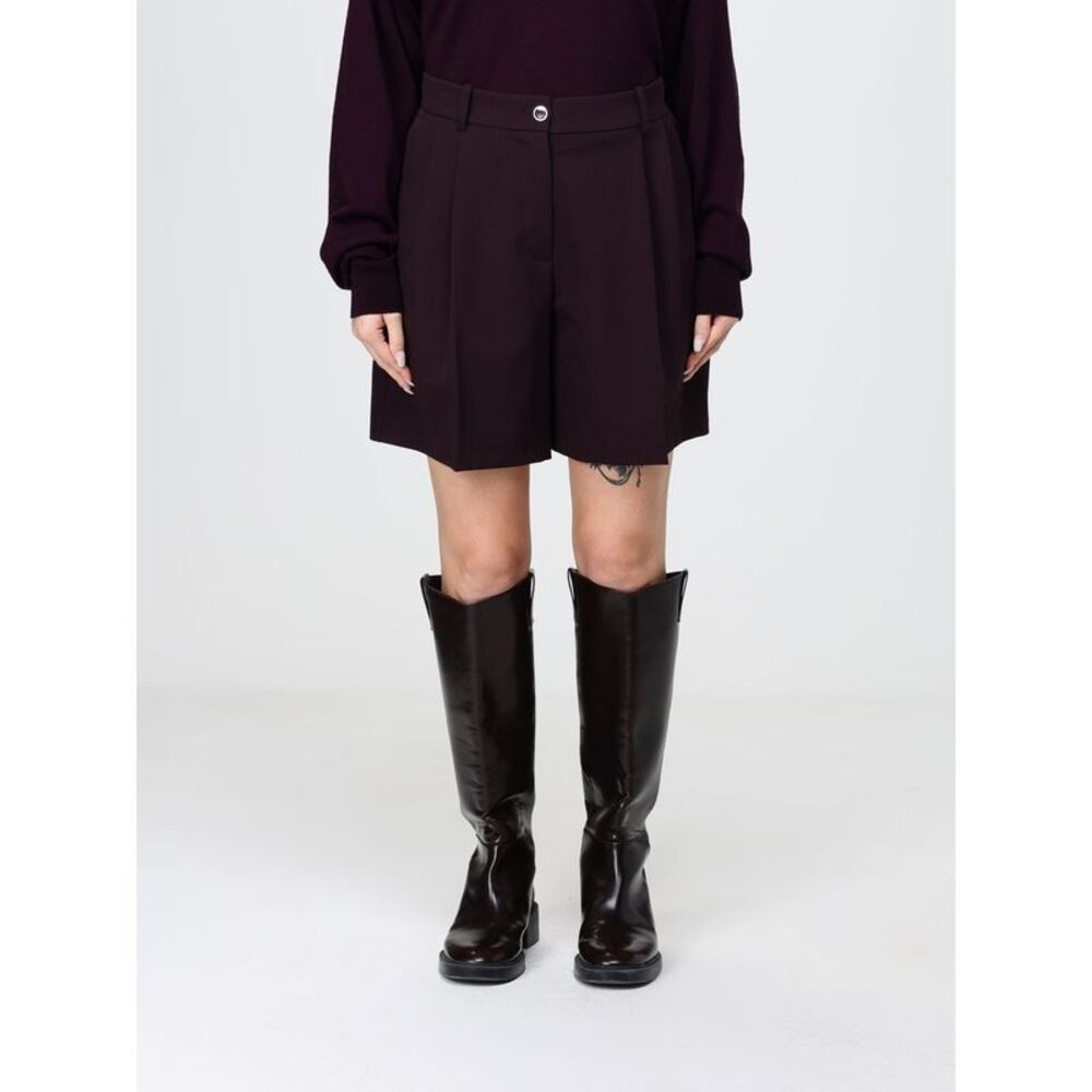 Pinko Women Pinko Shetana High-Waisted Straight-Leg Shorts In Viscose Blend